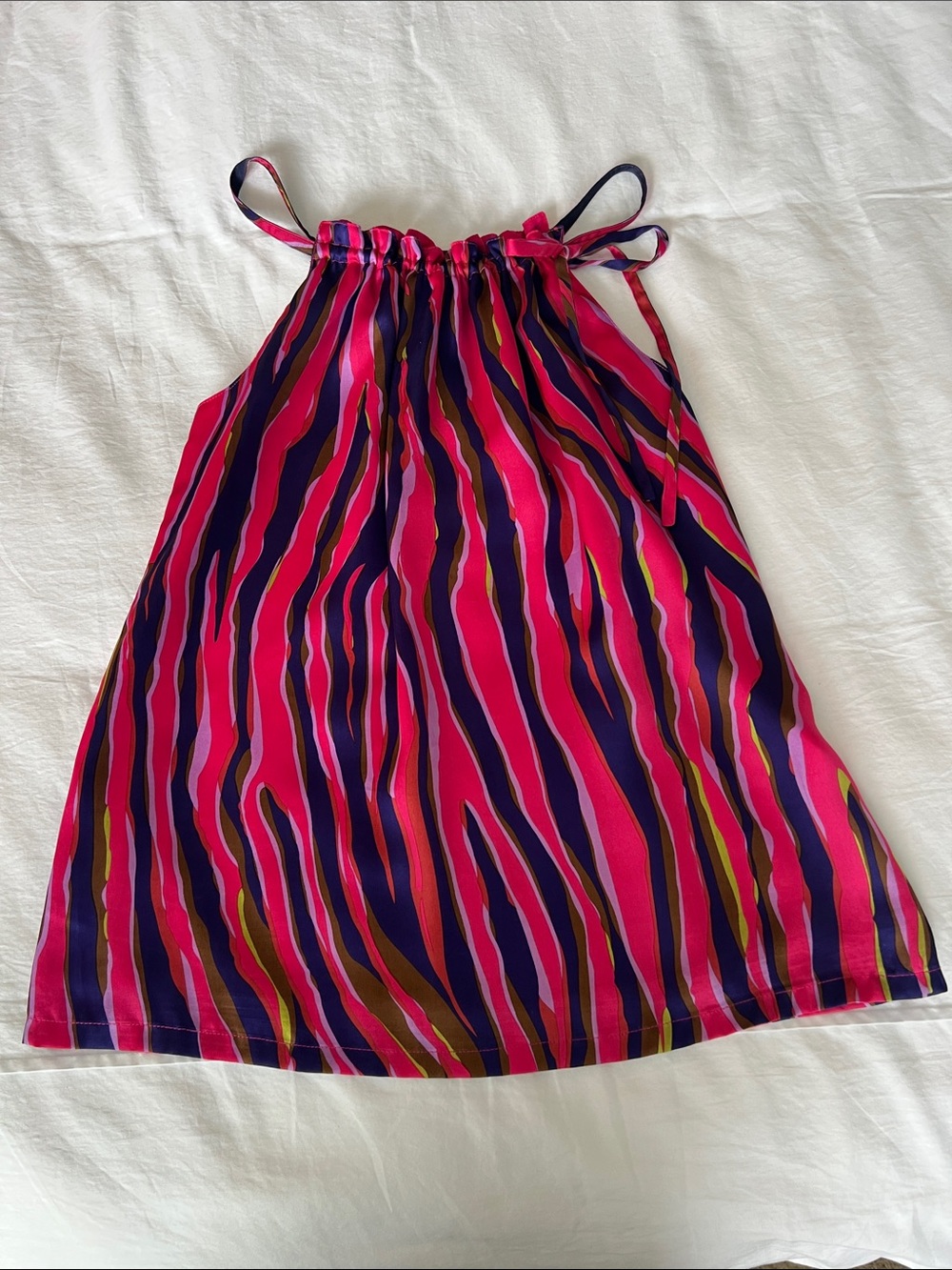 Jade Womens Pink Multi-Stripe Halter Dress Top